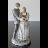 Knight and the Maiden Fair binding his wound, Large Royal Copenhagen figurine No. 3171