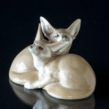 Desert Foxes, pair, Royal Copenhagen figure no. 319, (1894-1922)