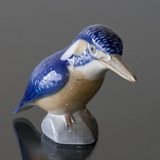 Kingfisher looking straight ahead, Royal Copenhagen bird figurine No. 3234