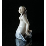 The little mermaid looking up askingly, Royal Copenhagen figurine No. 3321