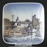 Bowl with Ringkøbing Harbour, Royal Copenhagen no. 3554
