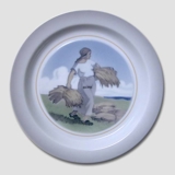 Bowl with harvesting woman, Royal copenhagen No. 3615