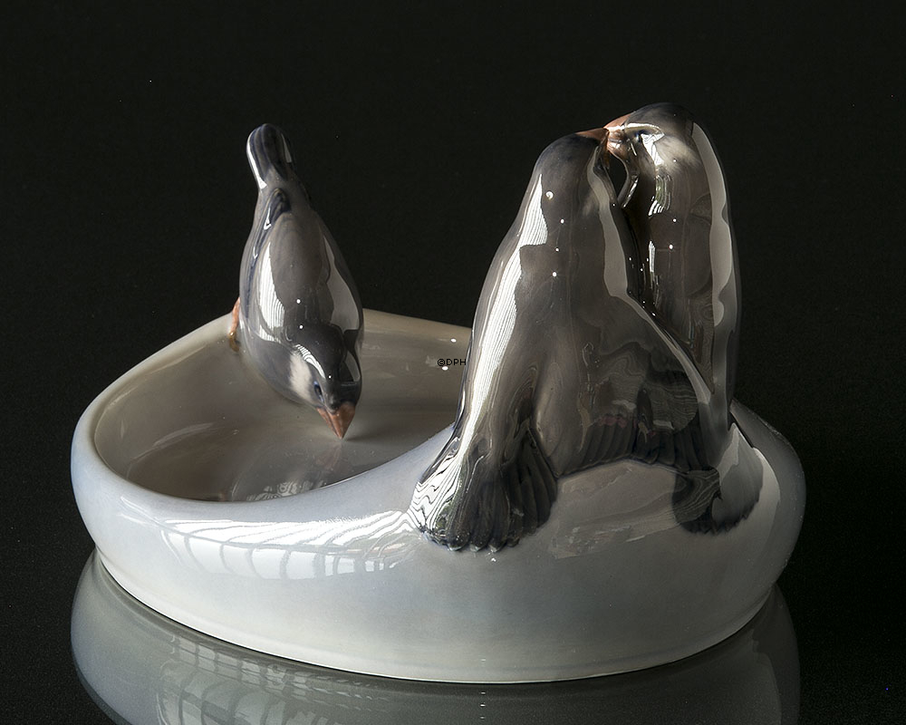 Skål eller Kortbakke med finker fra Royal Copenhagen nr. 373