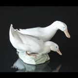 Erpel und Ente, Royal Copenhagen Vogelfigur Nr. 412 (Reparatur auf dem schnabel)