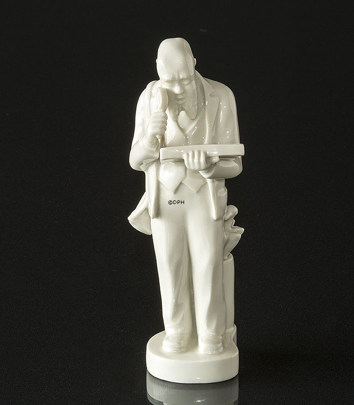 Sommerfuglesamler / Lepidopterolog, Royal Copenhagen Whites figur nr. 4122