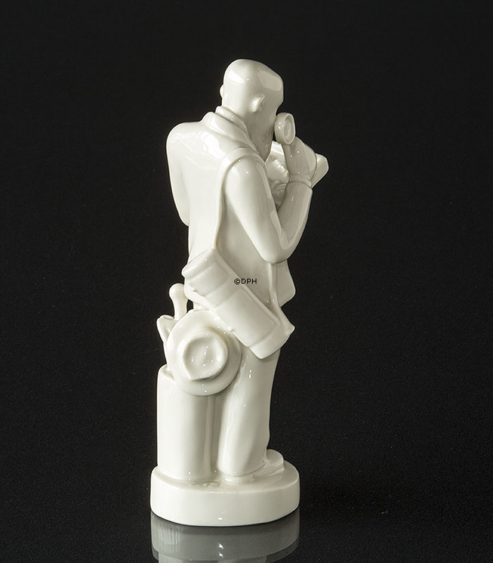 Sommerfuglesamler / Lepidopterolog, Royal Copenhagen Whites figur nr. 4122