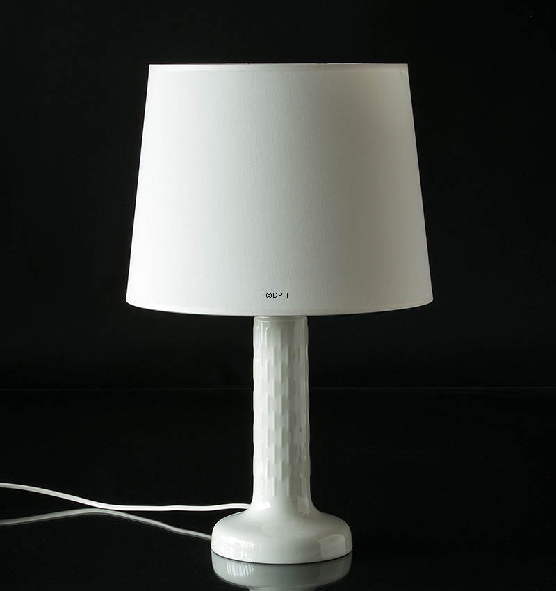Hvid Royal Copenhagen bordlampe