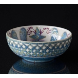 Faience bowl signed MJ, Royal Copenhagen No. 416-1619