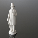 Hans Christian Andersen standing with Bouquet, white Royal Copenhagen figurine no. 4216