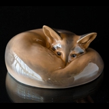 Fox, curled, Royal Copenhagen figurine no. 438