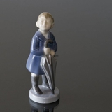 Junge mit Regenschirm, April, Royal Copenhagen monatliche Figur Nr. 4526