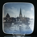 Bowl with Aarhus harbour, Royal Copenhagen no. 4552