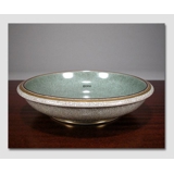 Grøn skål, krakkeleret, Royal Copenhagen nr. 457-2528