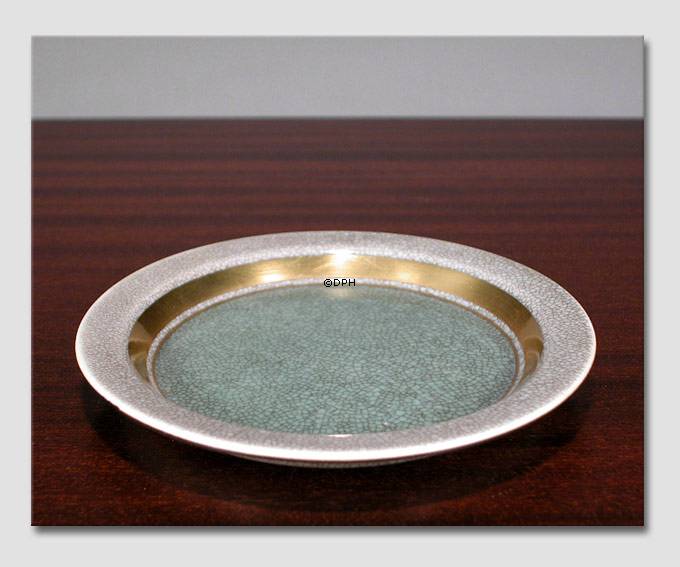 Grøn skål, krakkeleret, Royal Copenhagen nr. 457-3010