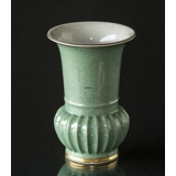Green craquele vase, 15cm, Royal Copnehagen No. 457-3148