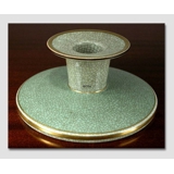 Candlestick green craquele, Royal Copenhagen No. 457-3335