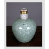 Green craquele vase, Royal Copenhagen No. 457-3582