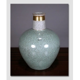 Green craquele vase, 17cm, Royal Copenhagen No. 457-3593