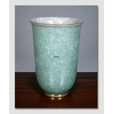 Grøn krakkeleret vase, Royal Copenhagen nr. 457-3712