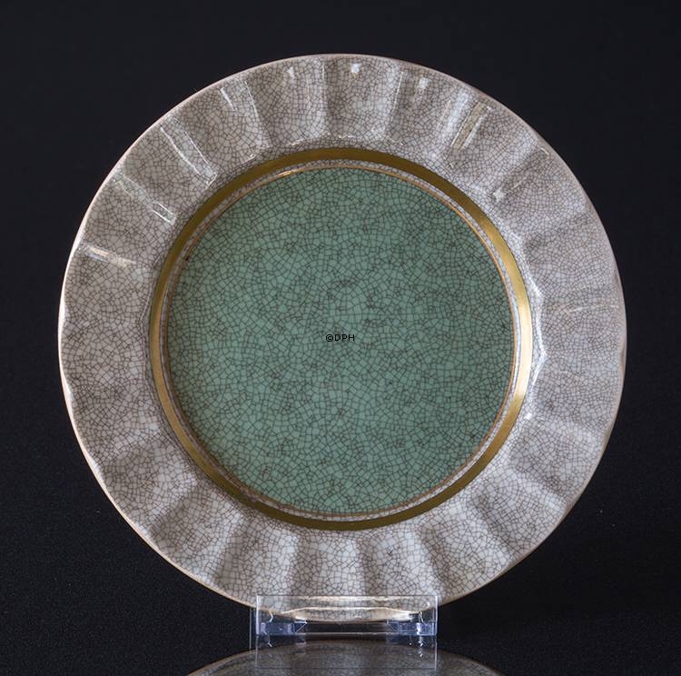 Grøn skål, krakeleret, Royal Copenhagen nr. 457-4022