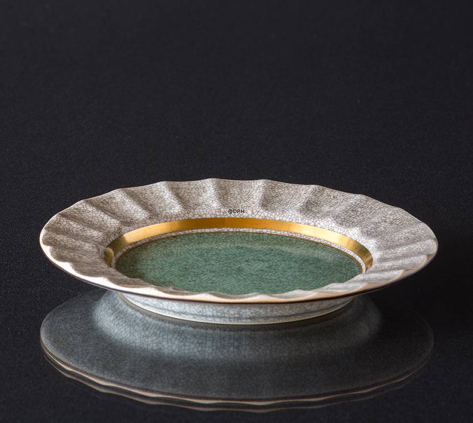 Grøn skål, krakeleret, Royal Copenhagen nr. 457-4022