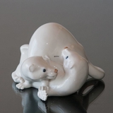 Minks playing, Royal Copenhagen figurine no. 4572