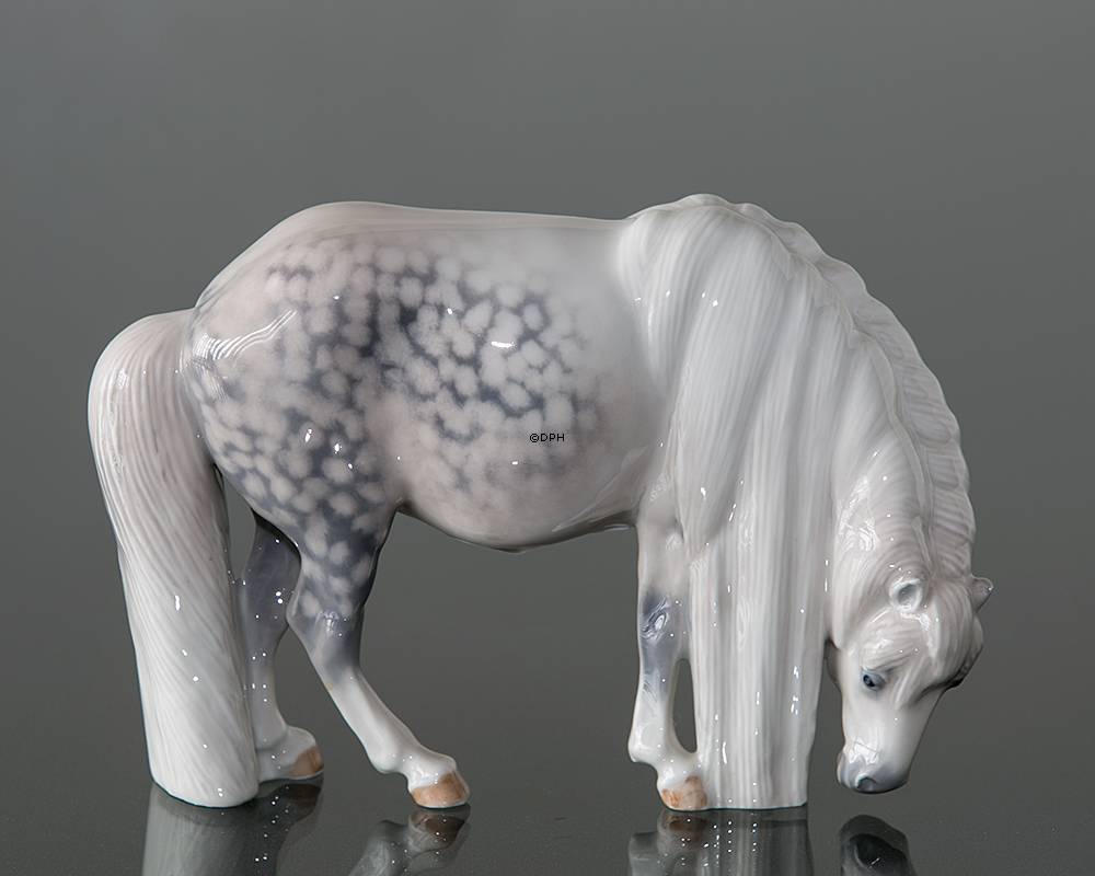 Skimmel pony, Royal Copenhagen figur nr. 4609