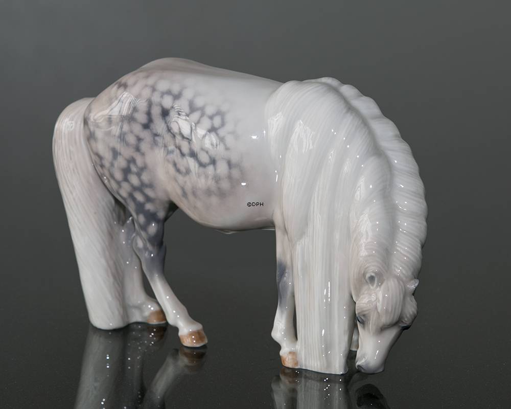 Skimmel pony, Royal Copenhagen figur nr. 4609