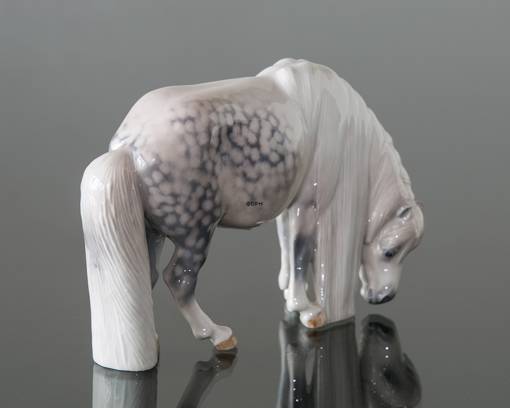 Skimmel pony, Royal Copenhagen figur nr. 4609