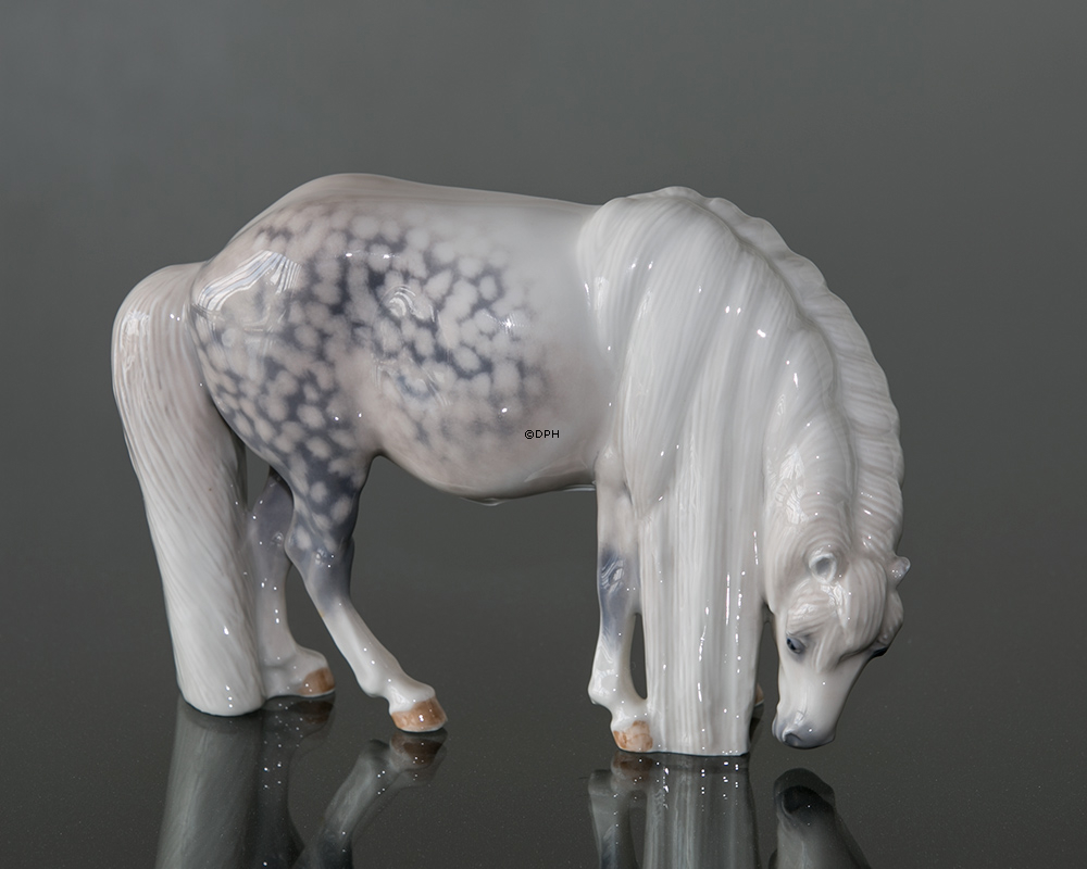 Skimmel pony, Royal Copenhagen figur nr. 4609