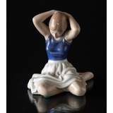 Girl dressing her hair, Royal Copenhagen figurine No. 4648