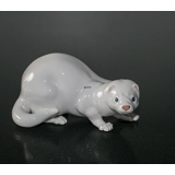 Mink, hvid, Royal Copenhagen figur nr. 4654-2936