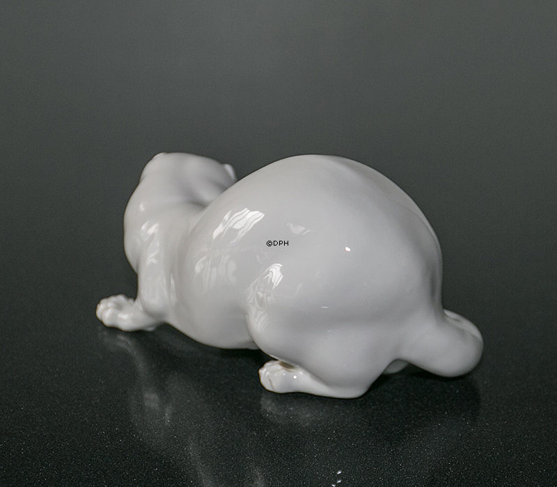 Mink, hvid, Royal Copenhagen figur nr. 4654-2936