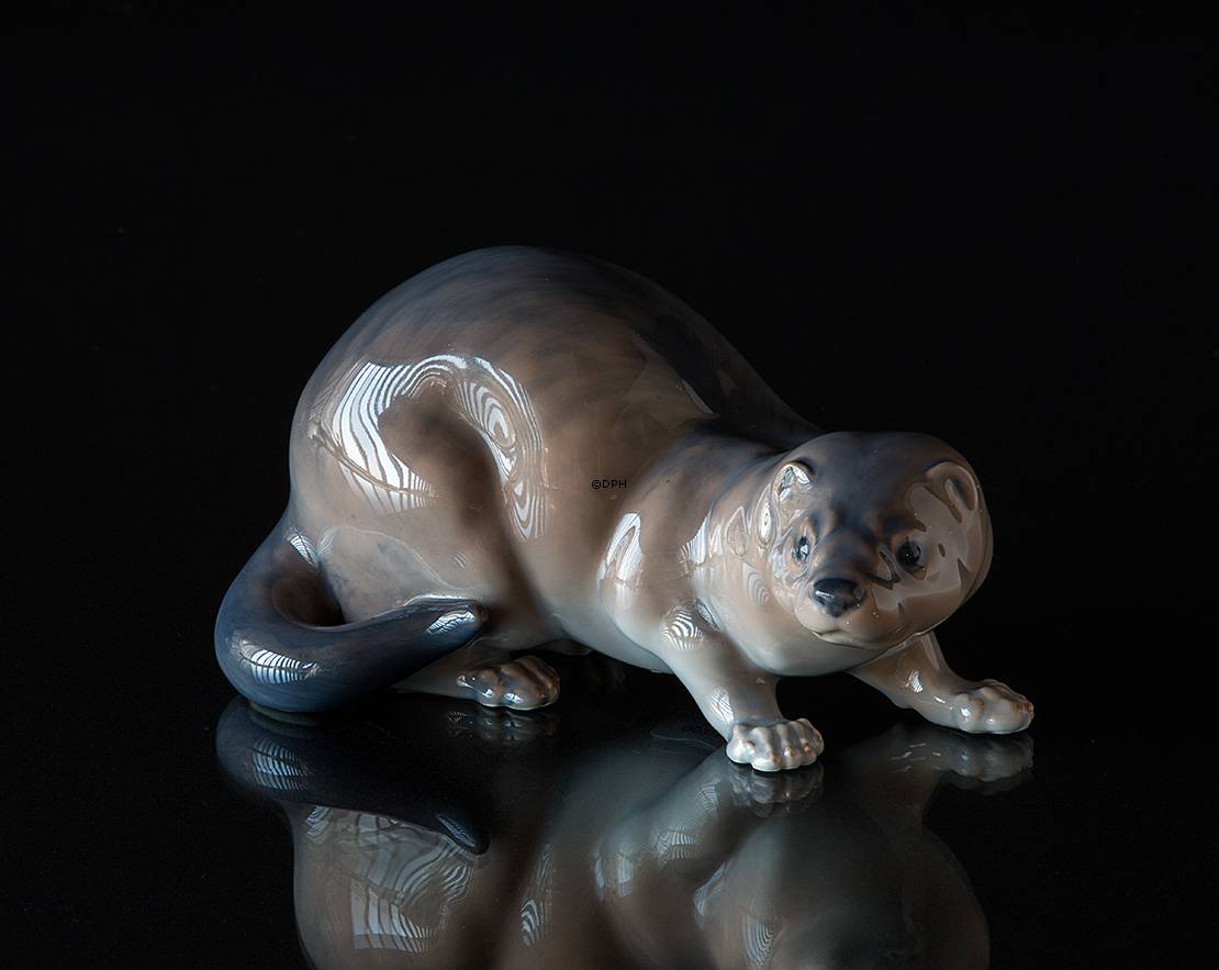 Mink, brun, Royal Copenhagen figur nr. 4654