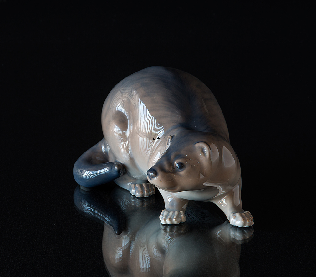 Mink, brun, Royal Copenhagen figur nr. 4654