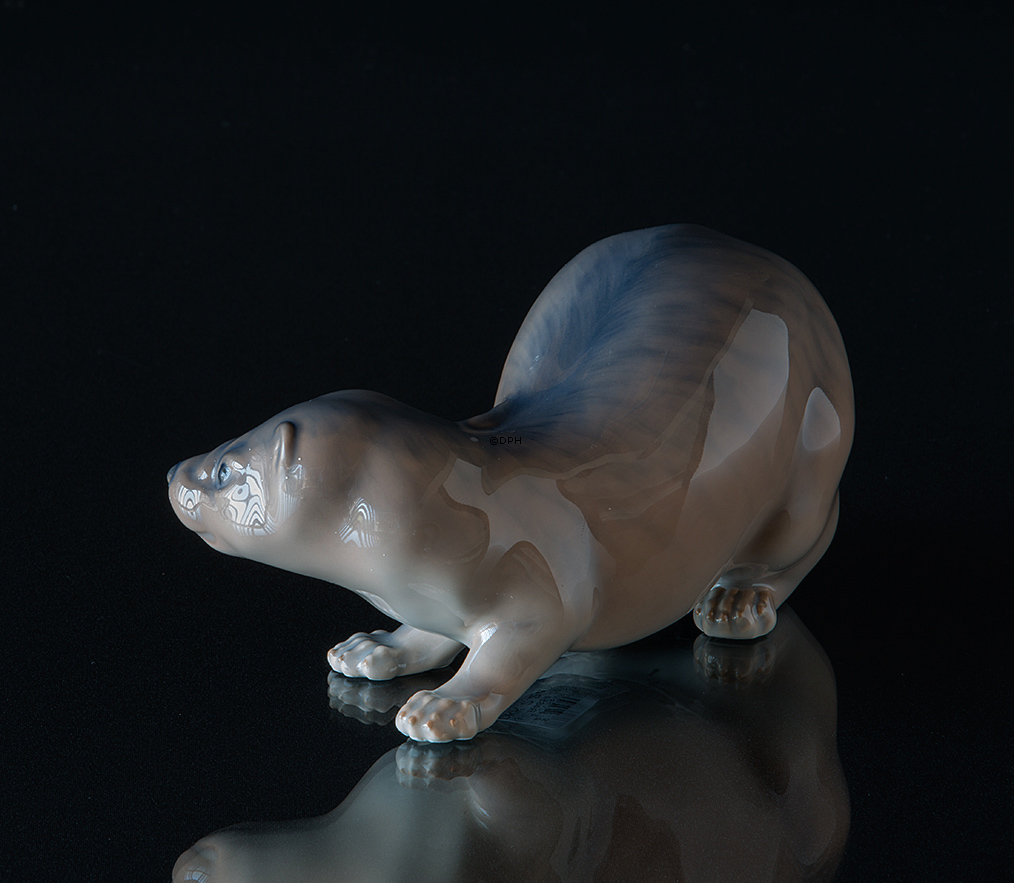 Mink, brun, Royal Copenhagen figur nr. 4654