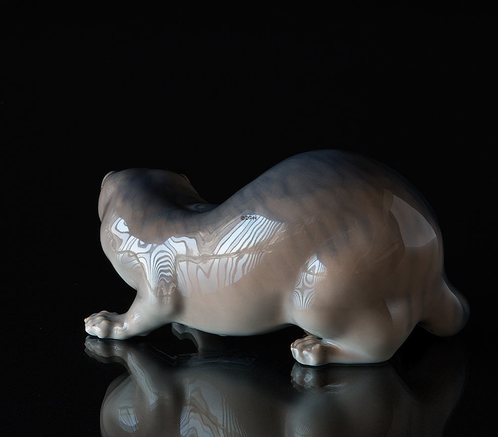 Mink, brun, Royal Copenhagen figur nr. 4654