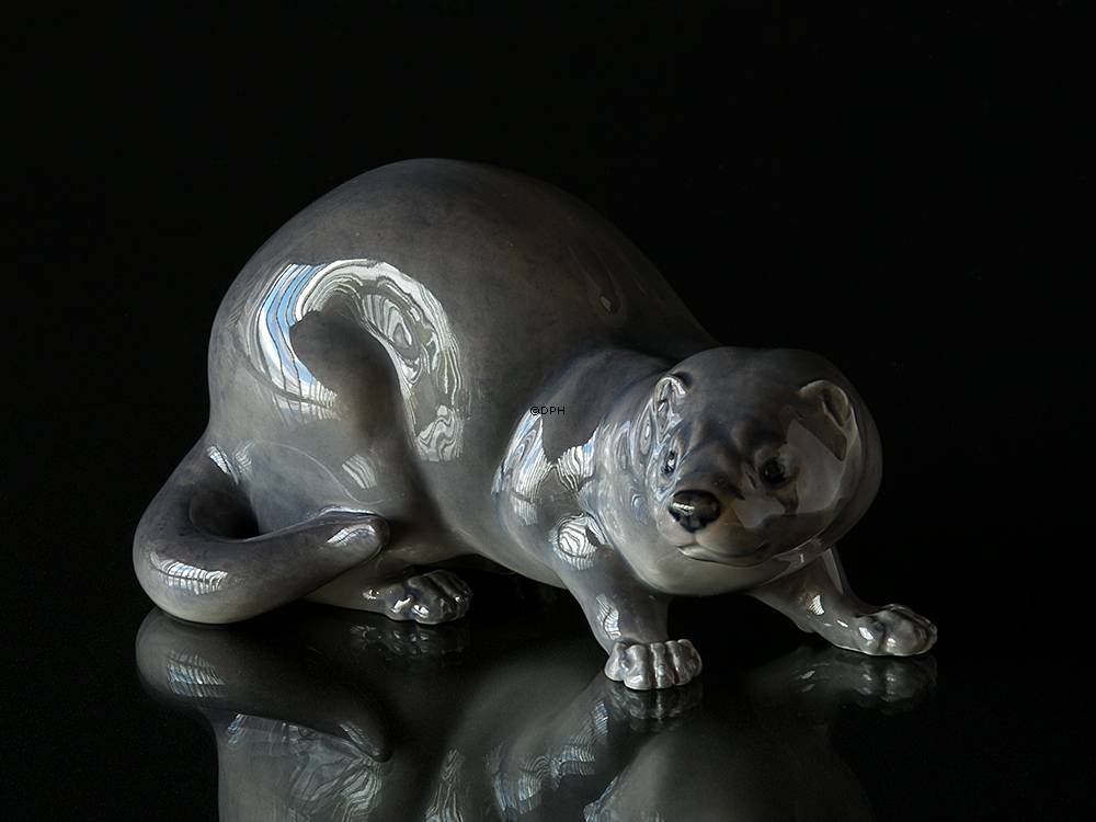 Mink, grå, Royal Copenhagen figur nr. 4654