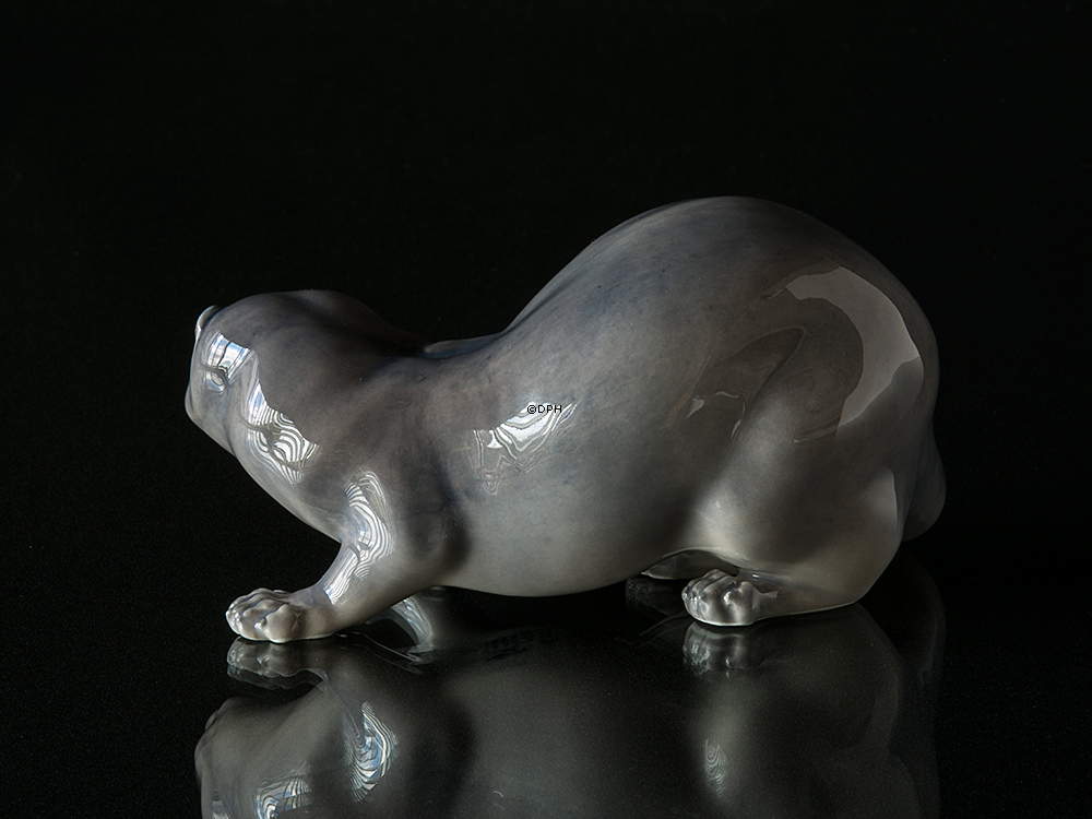 Mink, grå, Royal Copenhagen figur nr. 4654