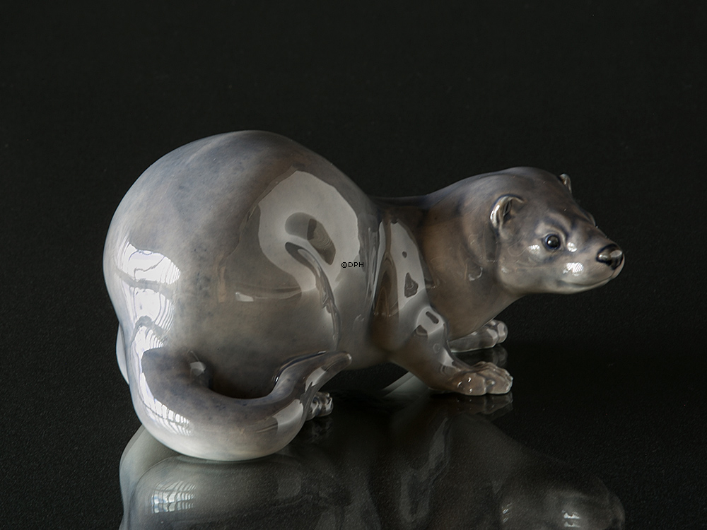 Mink, grå, Royal Copenhagen figur nr. 4654