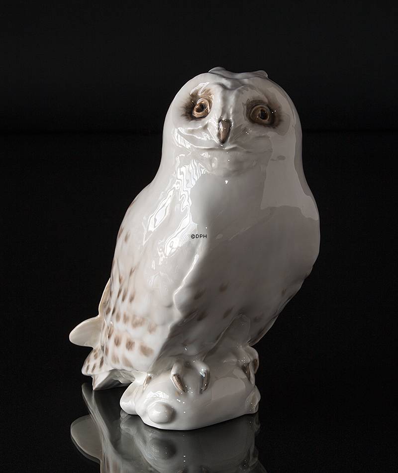 Hvid Sneugle, Royal Copenhagenl fugle figur nr. 467