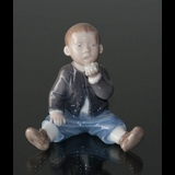 Boy with Apples, Royal Copenhagen figurine No. 4680