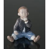 Boy with Apples, Royal Copenhagen figurine No. 4680