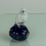 White budgerigar, Royal Copenhagen bird figurine no. 4682