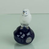 White budgerigar, Royal Copenhagen bird figurine no. 4682