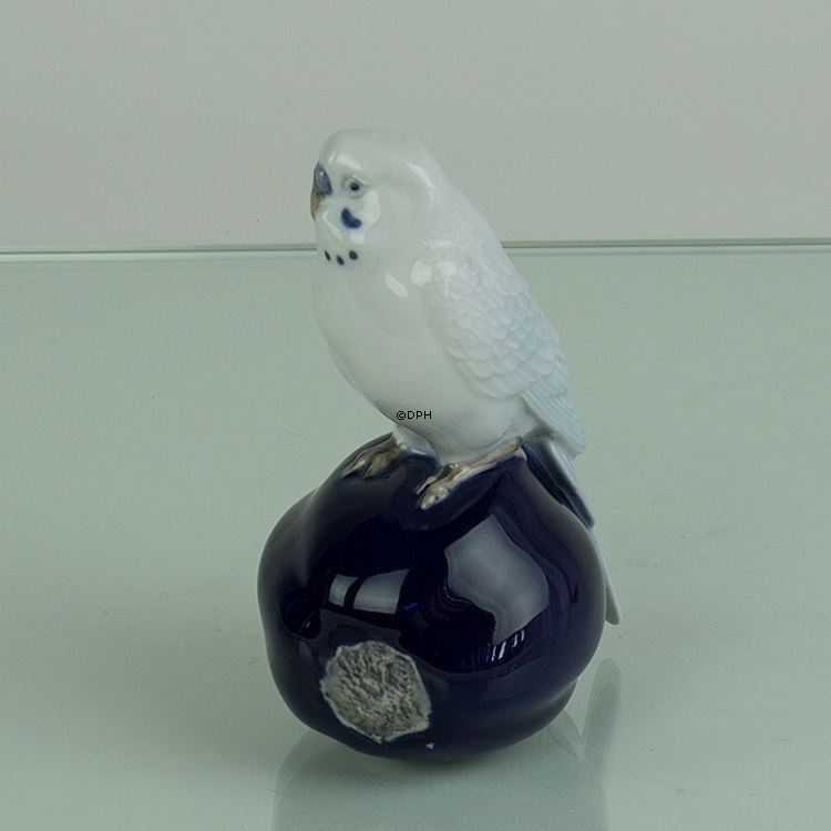 Hvid undulat, Royal Copenhagen fuglefigur nr. 4682