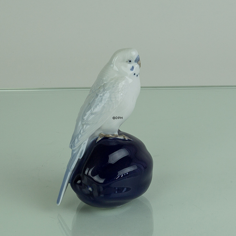 Hvid undulat, Royal Copenhagen fuglefigur nr. 4682