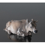 Jersey Cow lying down, Royal Copenhagen figurine No. 4683