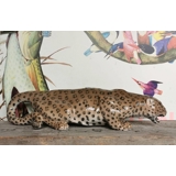 Kravlende leopard, stor, Royal Copenhagen figur nr. 472, Meget sjælden
