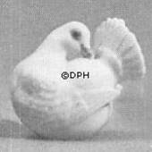 Hvid due, Royal Copenhagen fugle figur